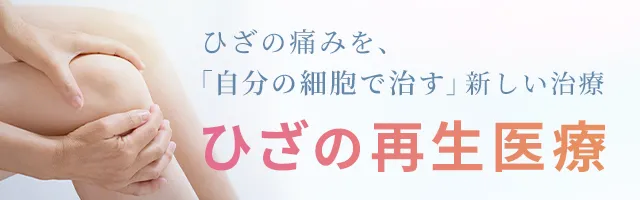 ひざの痛みを、「自分の細胞で治す」新しい治療 ひざの再生医療